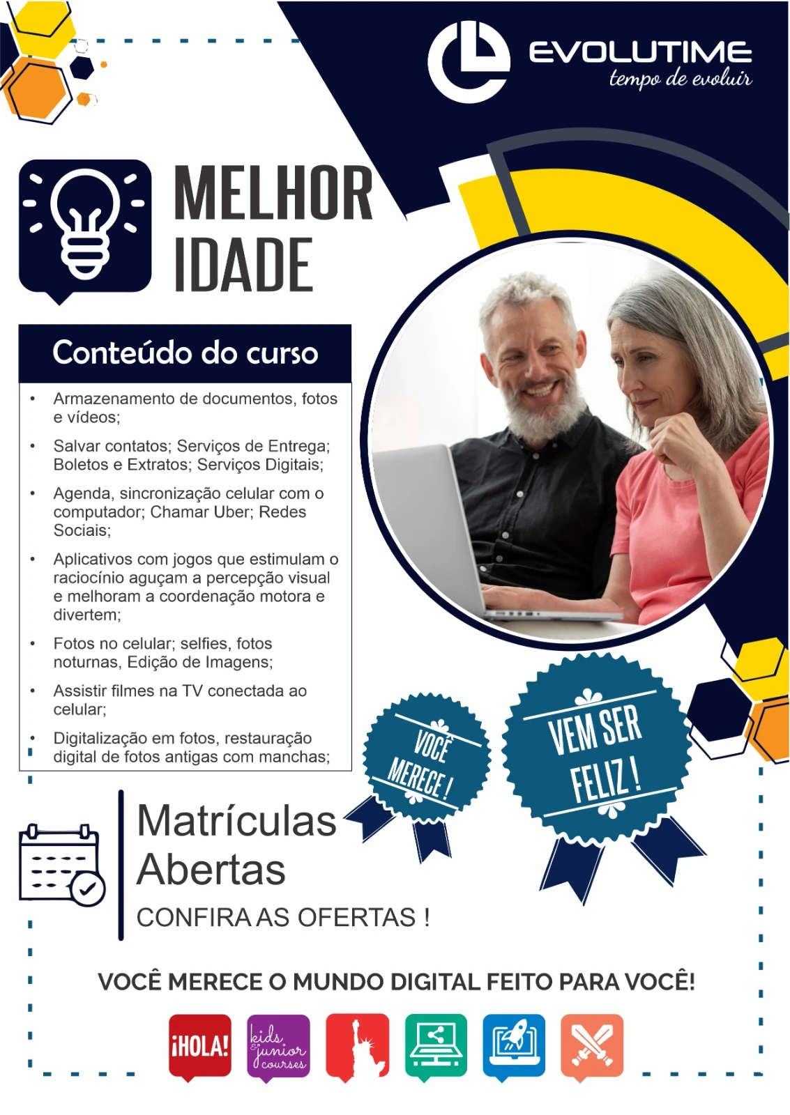 Apresentação do curso Melhor Idade da Evolutime