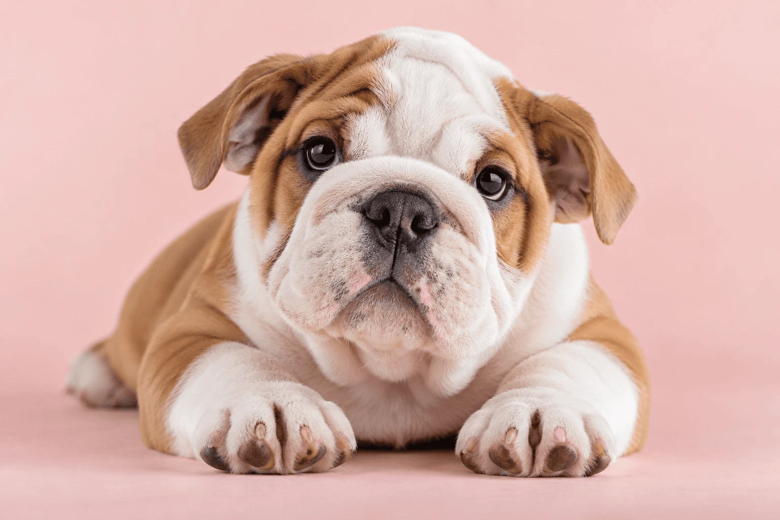 Filhote de buldogue para o plano PetCorp Baby