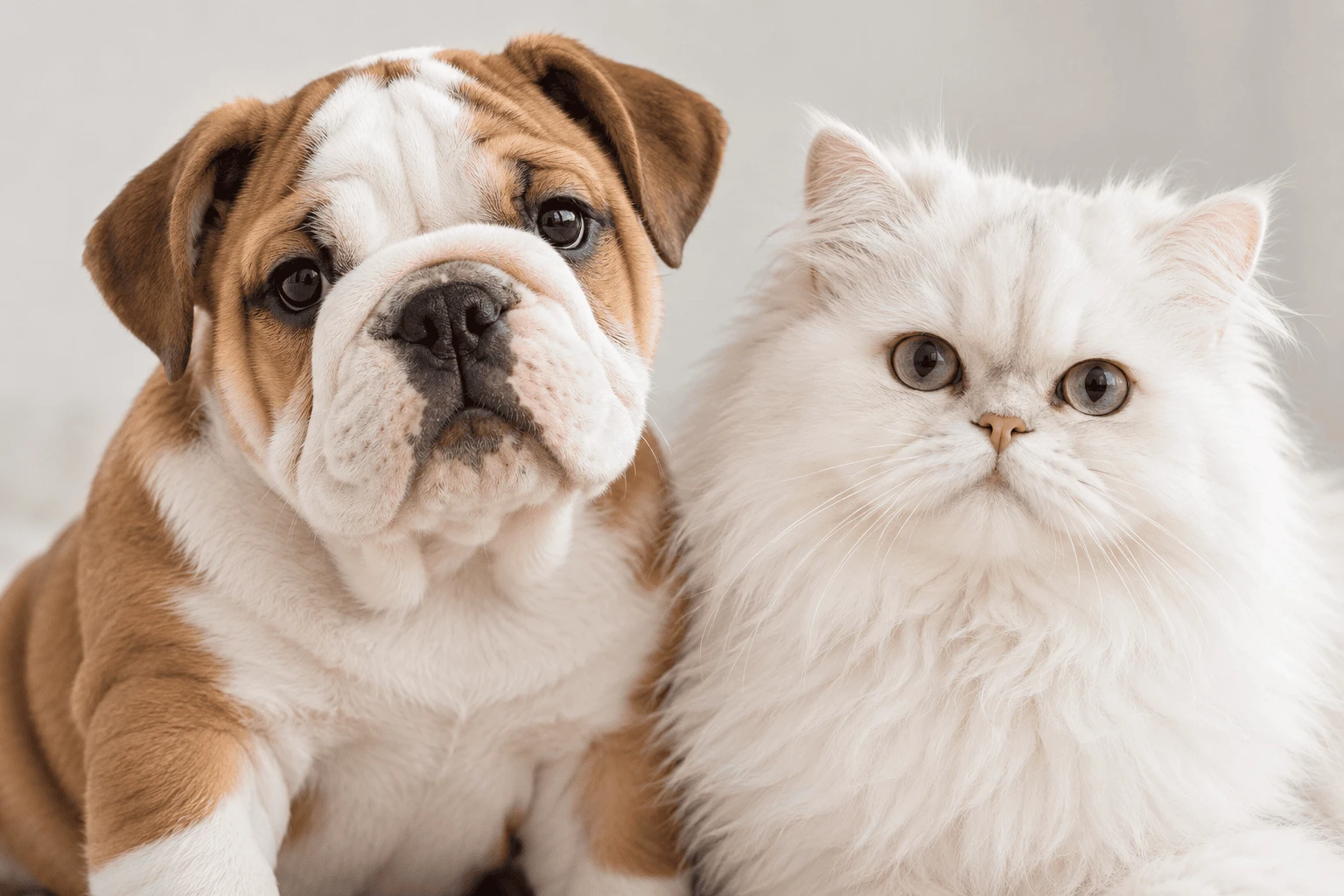 Foto de cachorro e gato para a TelePetCorp